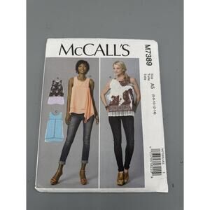 McCall’s M7389 Misses Sleeveless Tops Sewing Pattern Size A5 6-14 Uncut